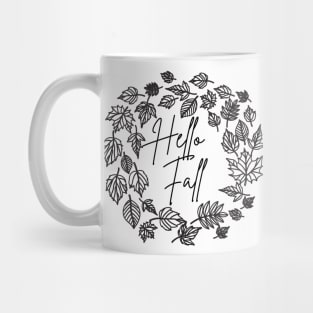 Hello Fall Simple Leaves Mug